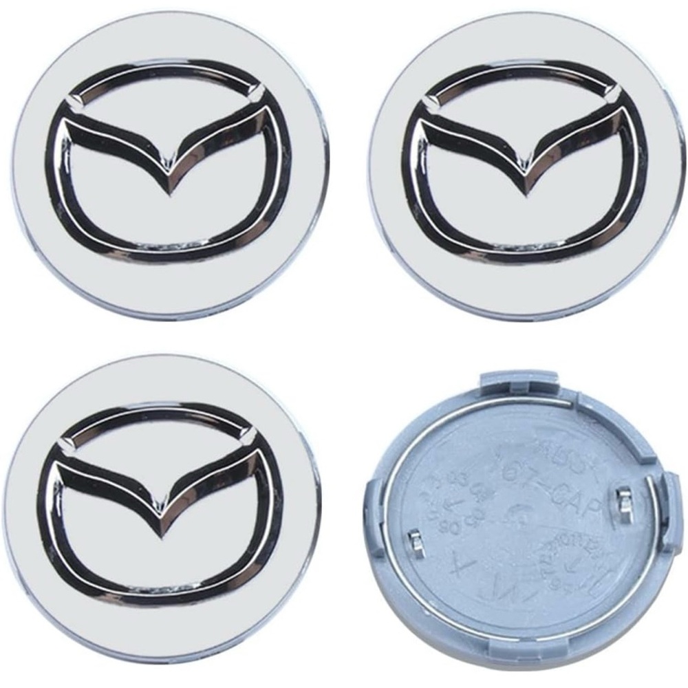4PCS Wheel Center Caps for Mazda CX-5 CX-7 CX-8 M6 MX5 RX7 RX8 A8 CX9 X MX, 56mm